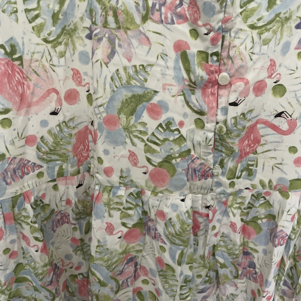 Hayden‎ Los Angeles Babydoll Short Dress/top Size 3XL Pink Flamingos Floral NWOT - Picture 3 of 6